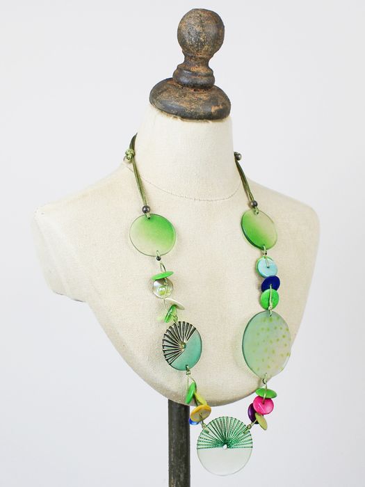 Abstract Green Necklace