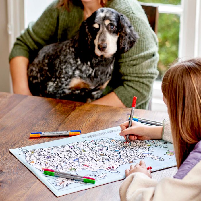 Colour-in US Map Placemat to Go