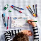 Colour-in Working Wheels Pencil Case