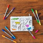 Colour-in World Map Pencil Case