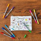 Colour-in World Map Pencil Case