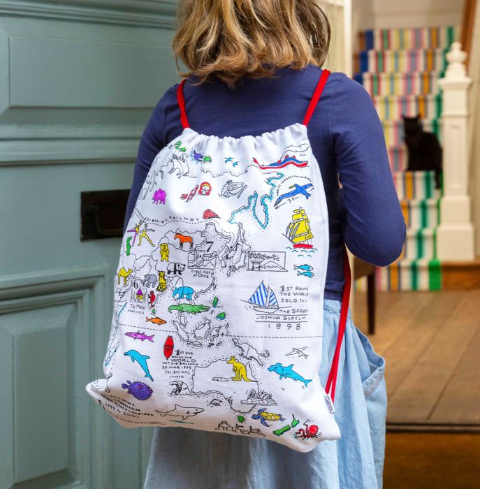 Colour-in World Map Backpack