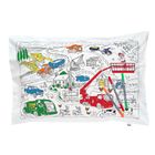 Colour-in Working Wheels Pillowcase