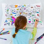 Colour-in World Map Pillowcase