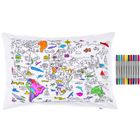 Colour-in World Map Pillowcase