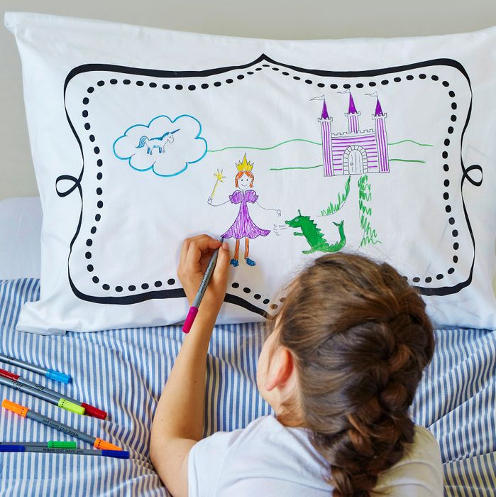 Colour-in Doodle Notebook Pillowcase