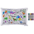 Colour-in Dinosaur Pillowcase
