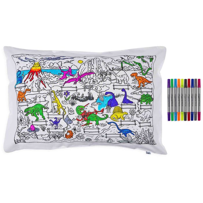Colour-in Dinosaur Pillowcase