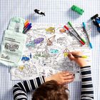 Colour-in Working Wheels Placemat to Go