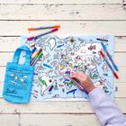 Colour-in World Map Placemat to Go