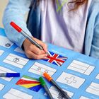 Colour-in World Flags Tablecloth