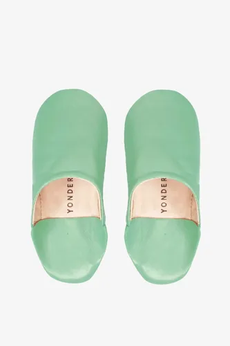 Junior Leather Slippers | Peppermint