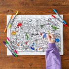 Colour-in Dinosaur Placemat to Go