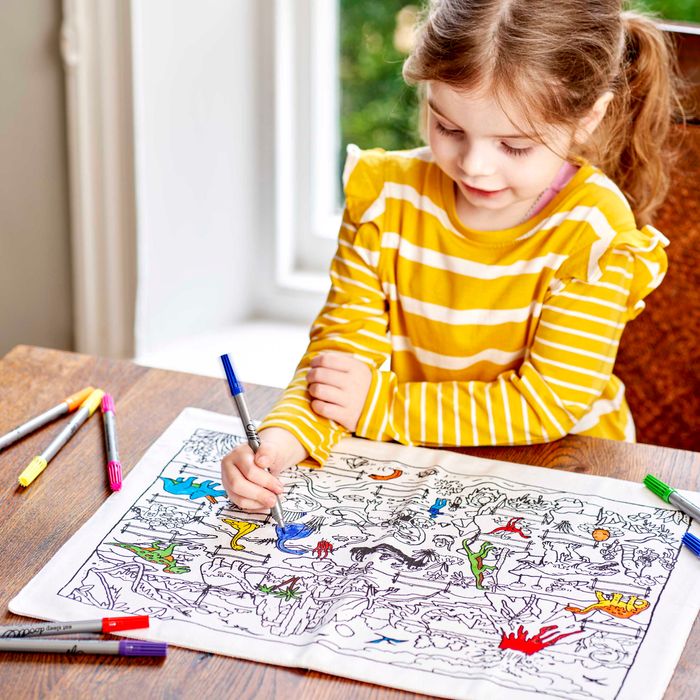 Colour-in Dinosaur Placemat to Go