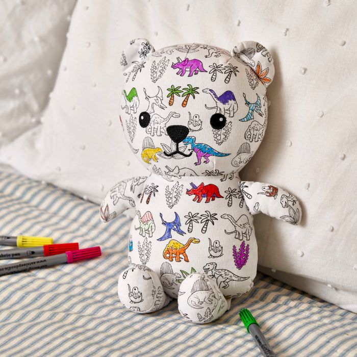 Colour-in Dinosaur Artie Bear