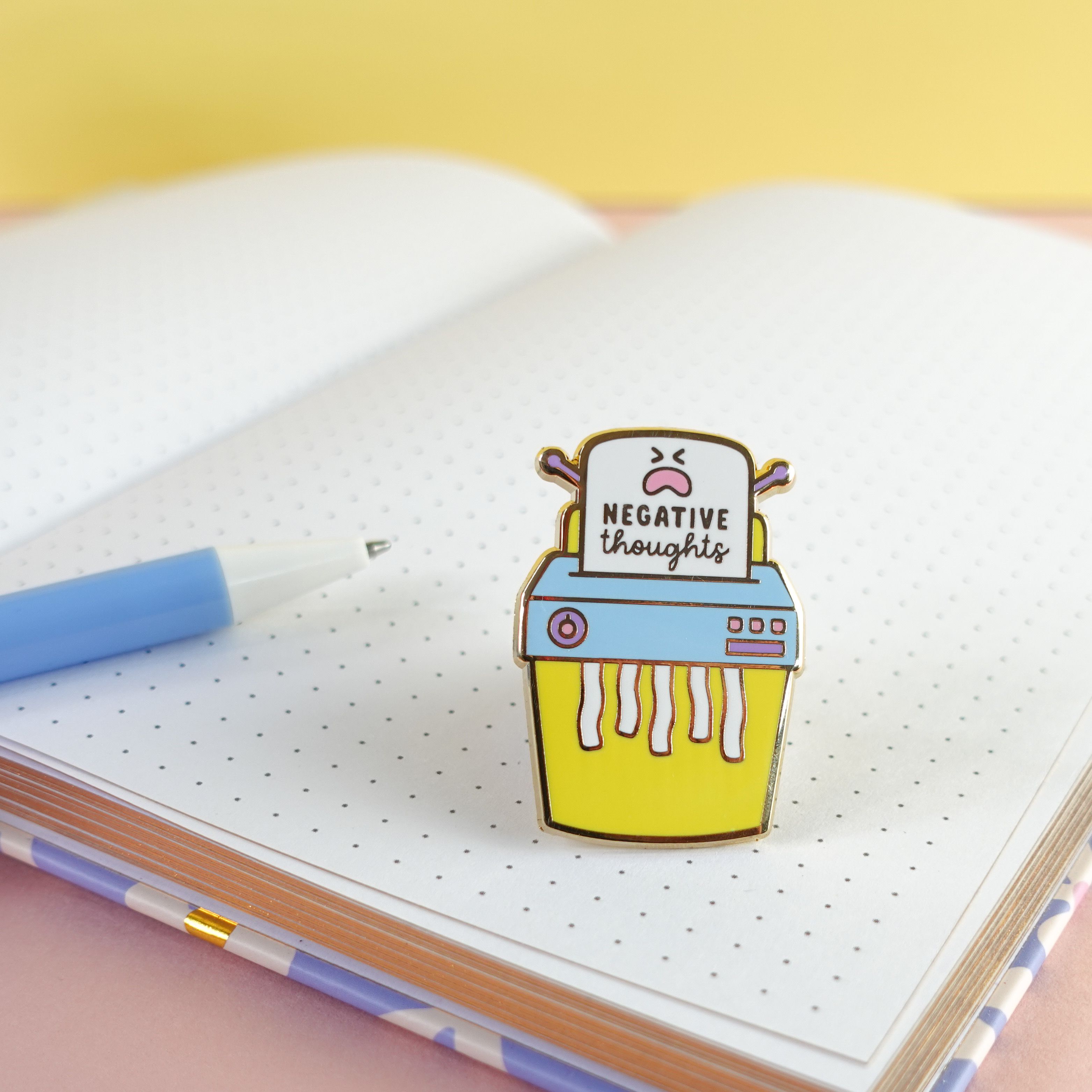 Shred Your Negative Thoughts Enamel Pin