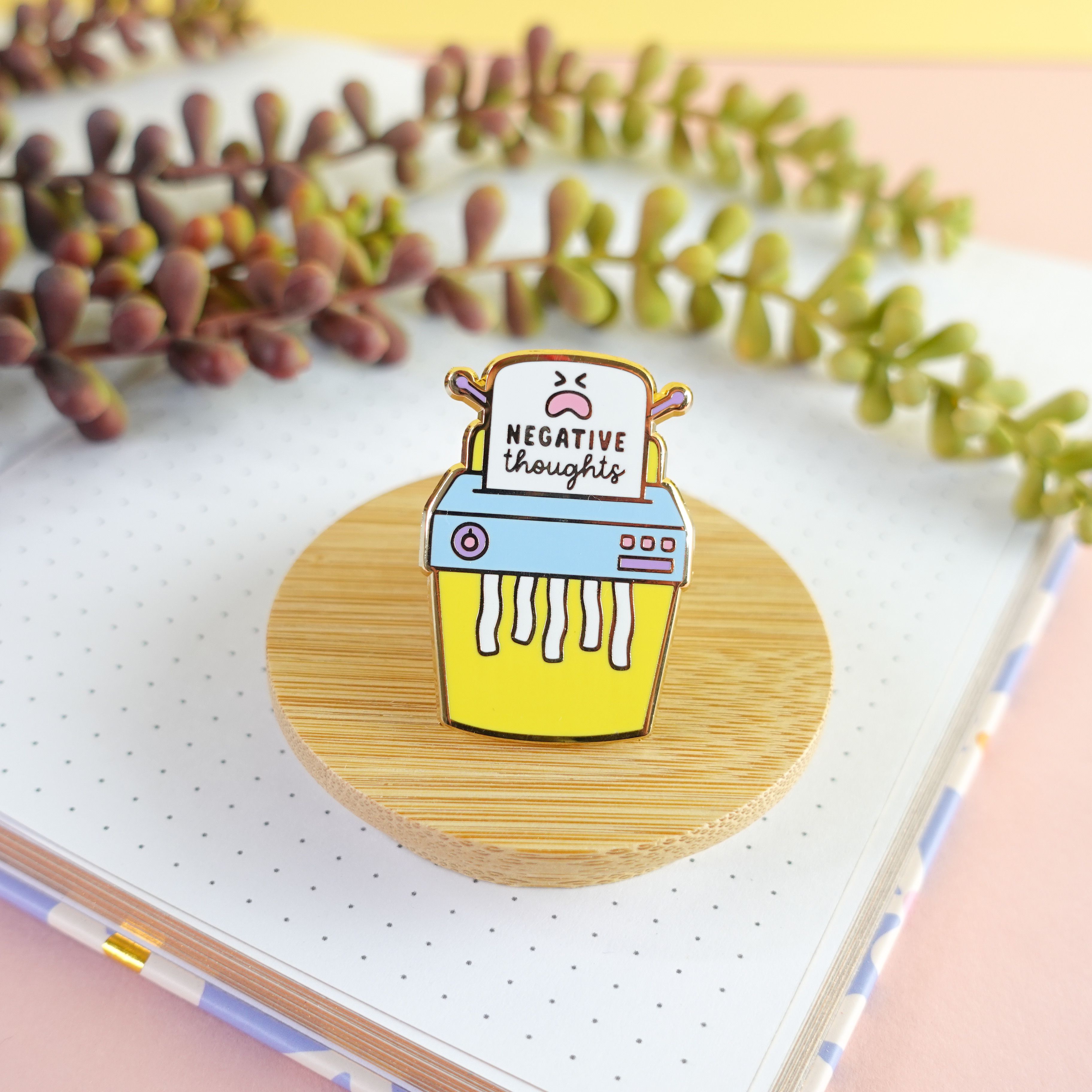 Shred Your Negative Thoughts Enamel Pin