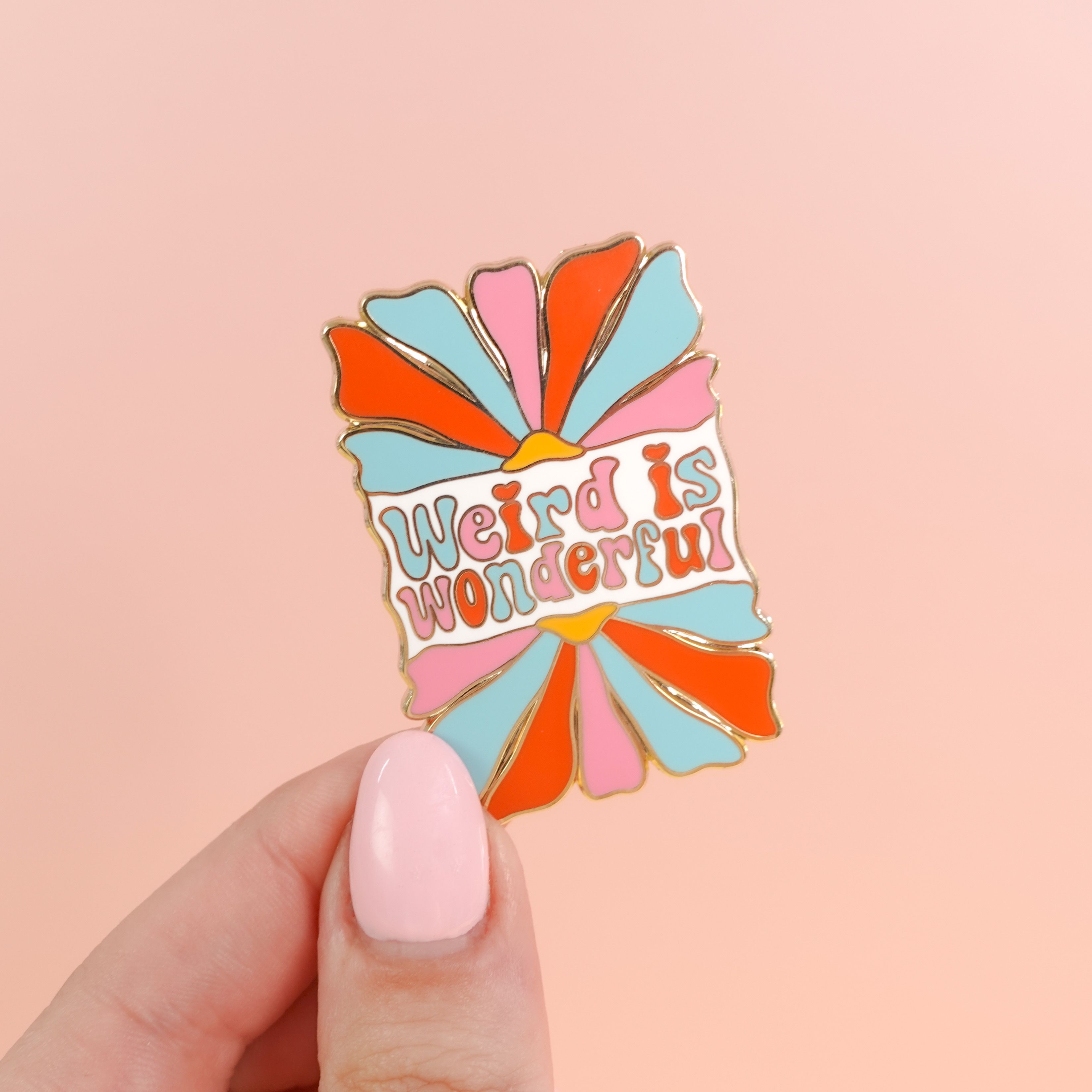 Weird is Wonderful Retro Enamel Pin