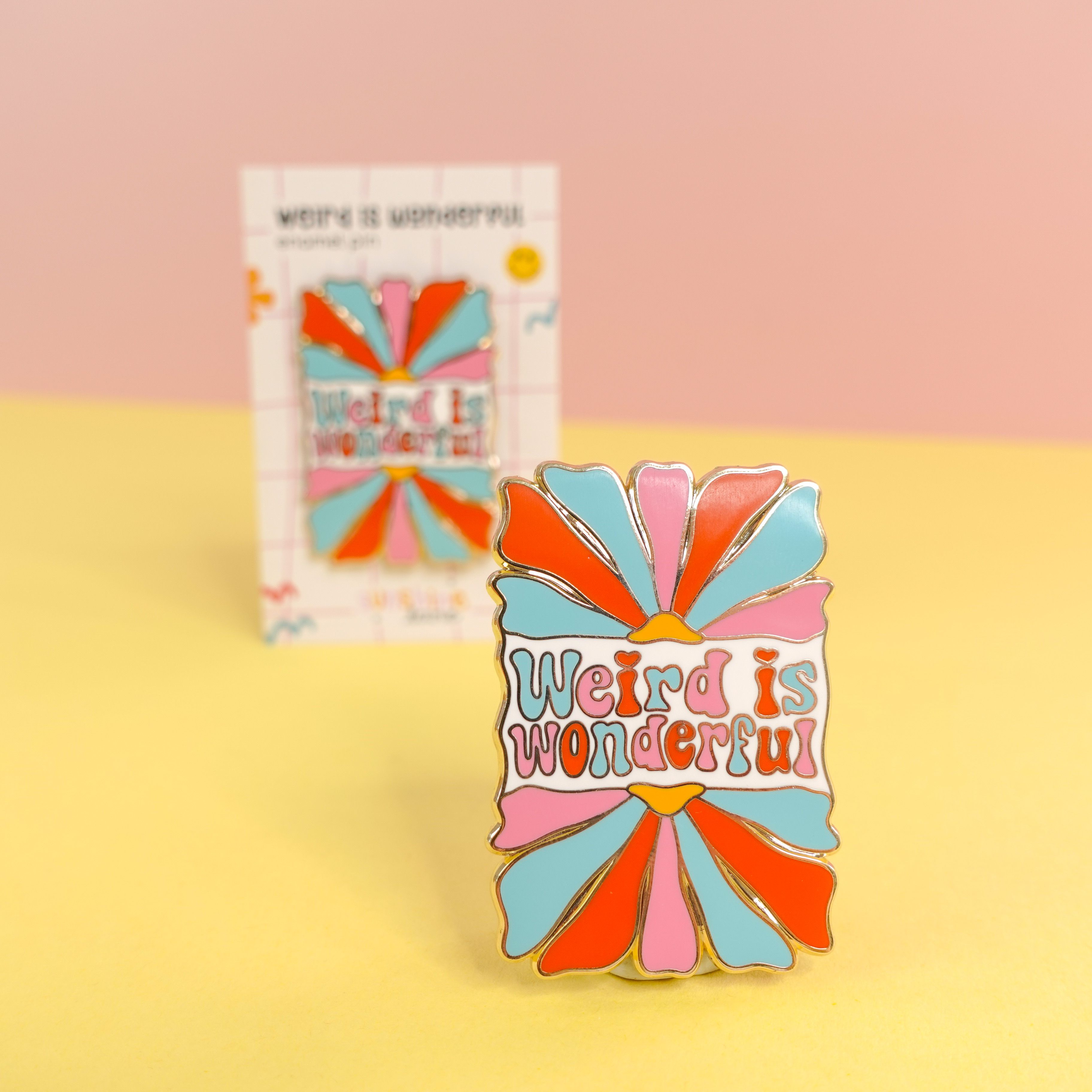 Weird is Wonderful Retro Enamel Pin