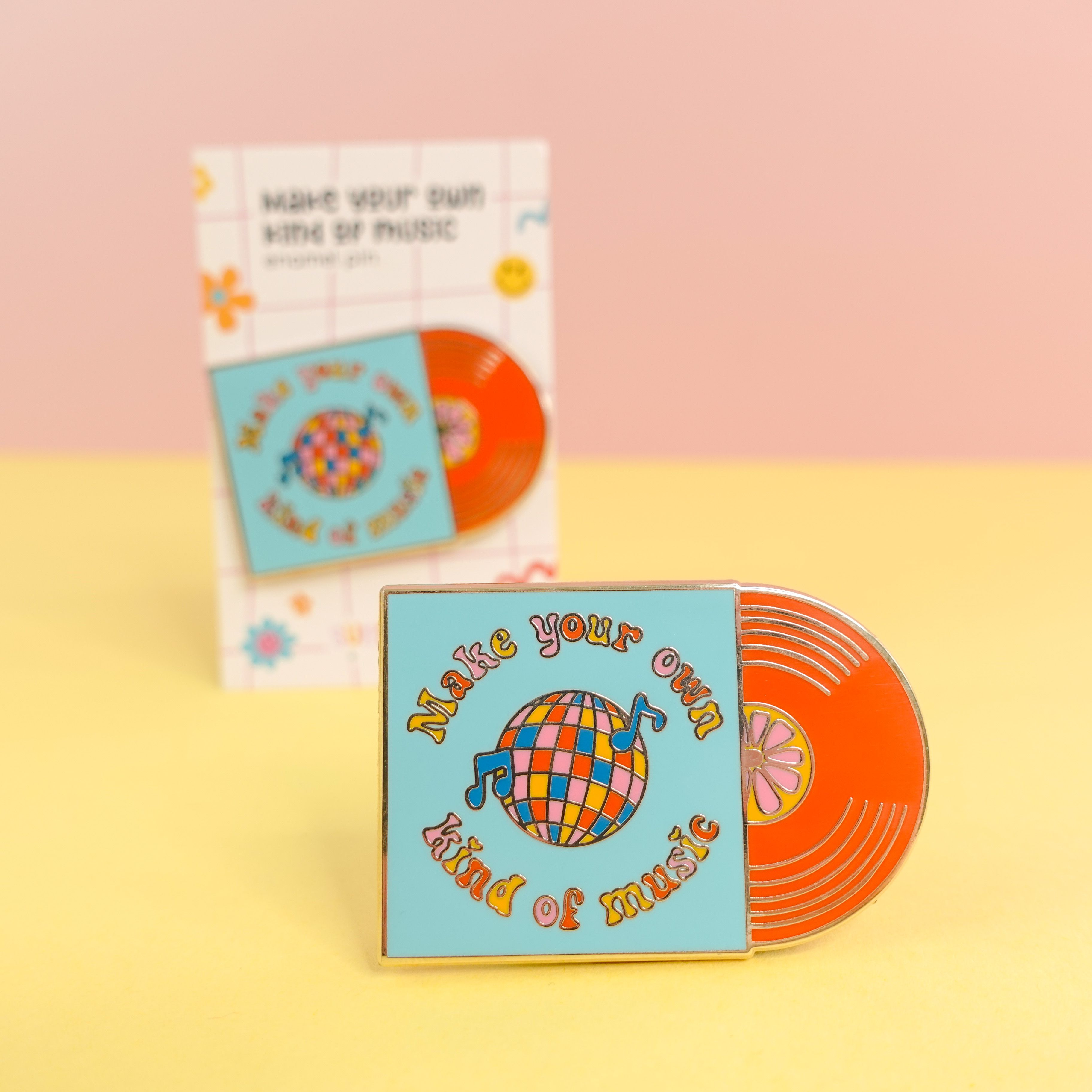 Make Your Own Kind of Music Retro Enamel Pin