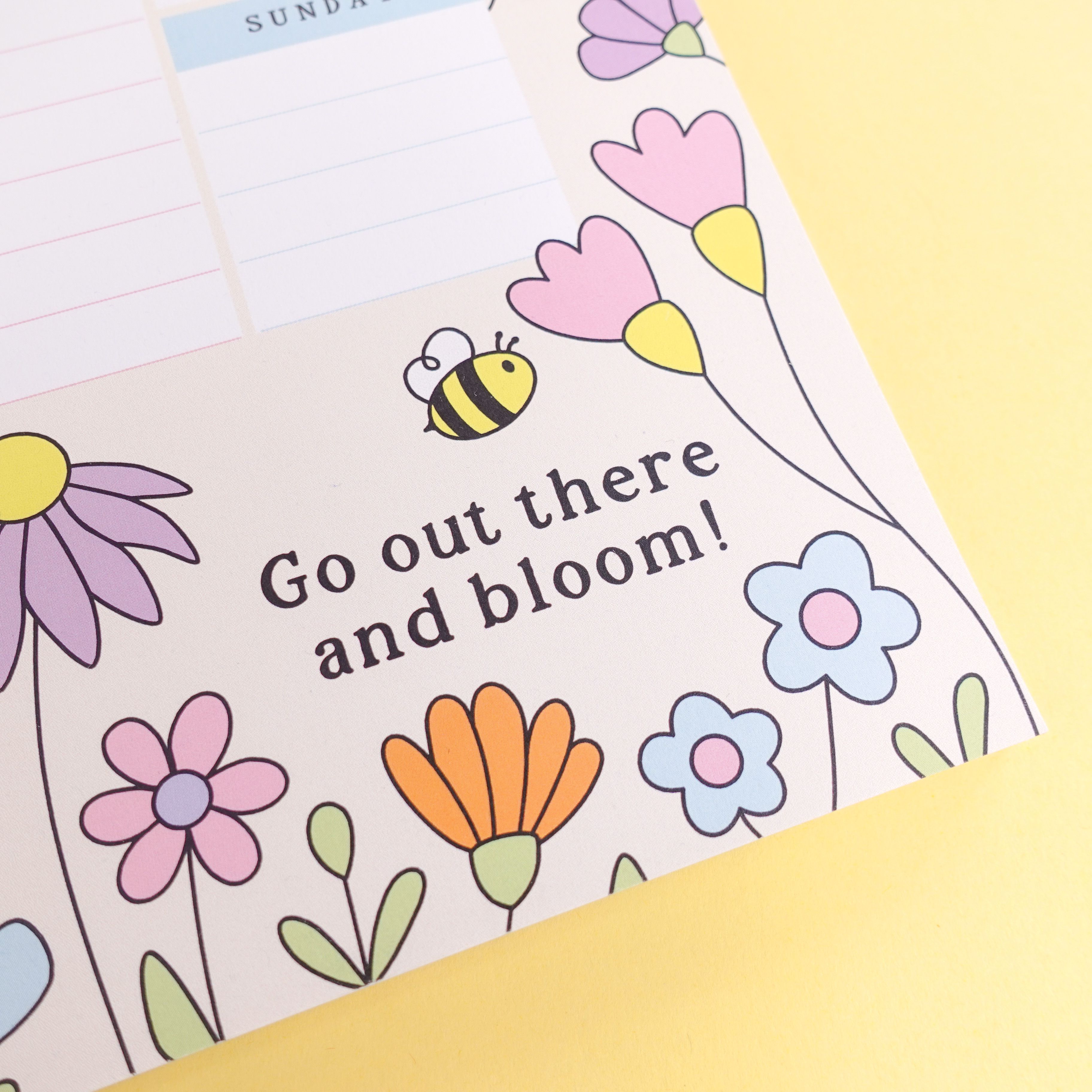 Wildflower A4 Weekly Desk Pad