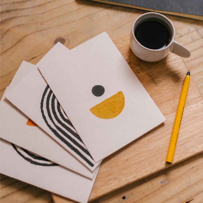 Block Printing Kit - Abstract Print Stationery Set