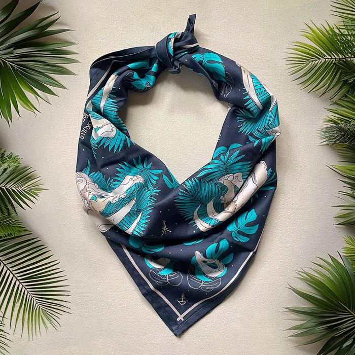 Skulls & Leaves in Tiles Bandana