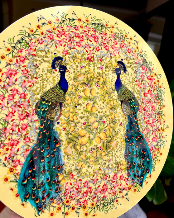 Peacocks and Lemons Placemat (Yellow)