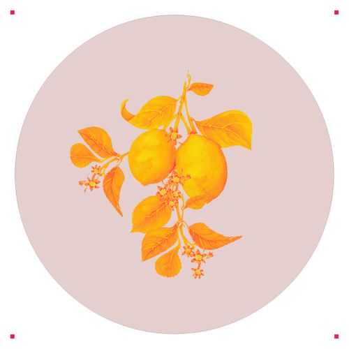 Lemon Coaster (Soft Pink)