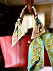 Peacocks and Lemons Silk Twilly