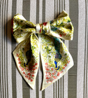 Peacocks and Lemons Silk Twilly