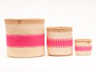 Colourful Striped Sisal Baskets