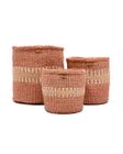 Natural Striped Baskets