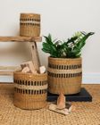 Natural Striped Baskets
