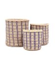 Checked Sisal Baskets
