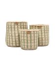 Checked Sisal Baskets