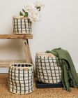 Checked Sisal Baskets