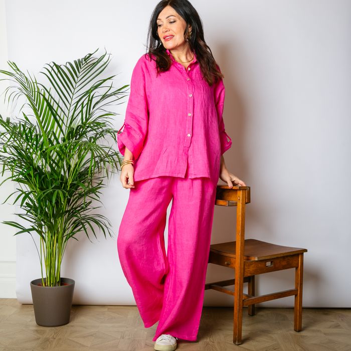 Linen Drawstring Trousers