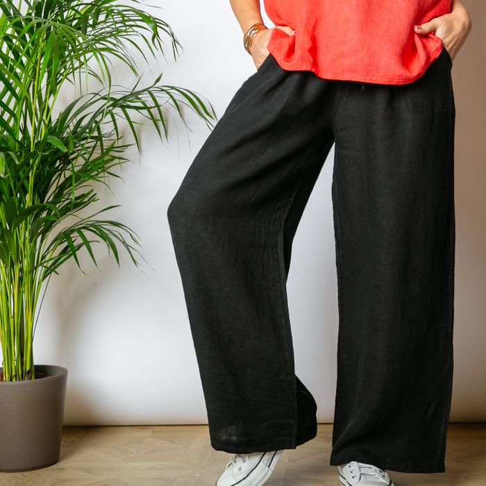 Linen Drawstring Trousers