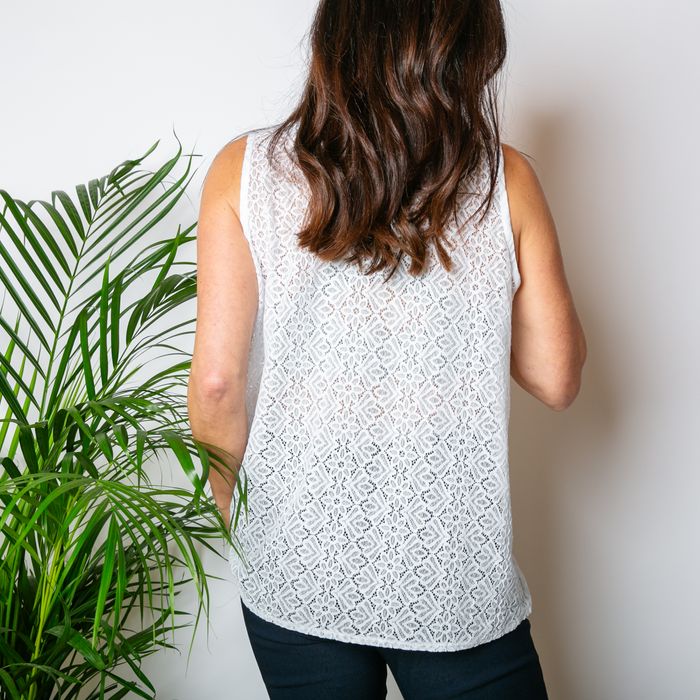 Sleeveless Linen Vest Top