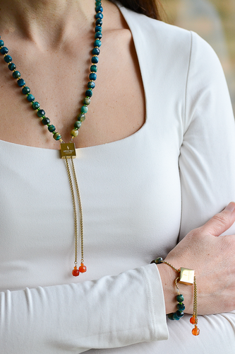 Radiant Strands: teal tigers eye.