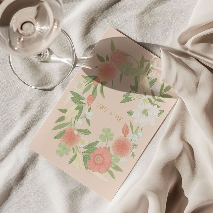 You + Me Greetings Card