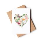 Floral Heart Greetings Card