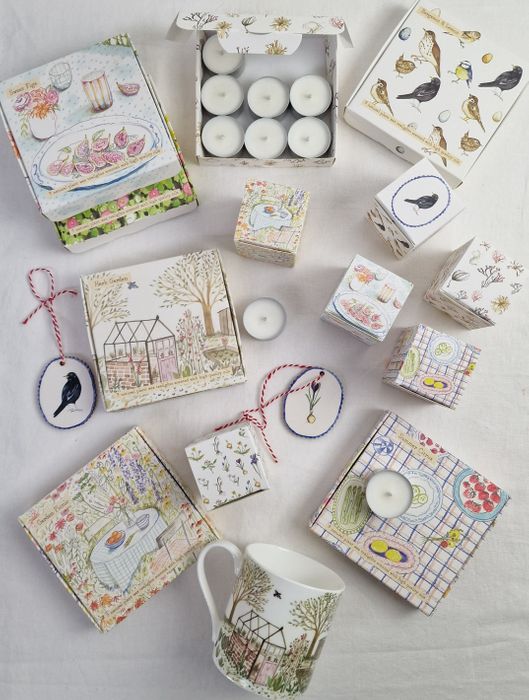 Illustrated Candles, Soap and Reed Diffusers