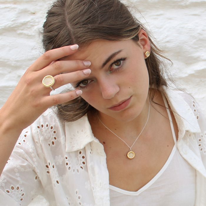 Crystal Pool Sterling Silver Studs