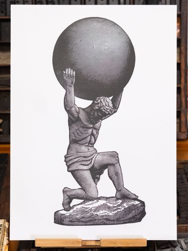 Atlas Letterpress Print - A3
