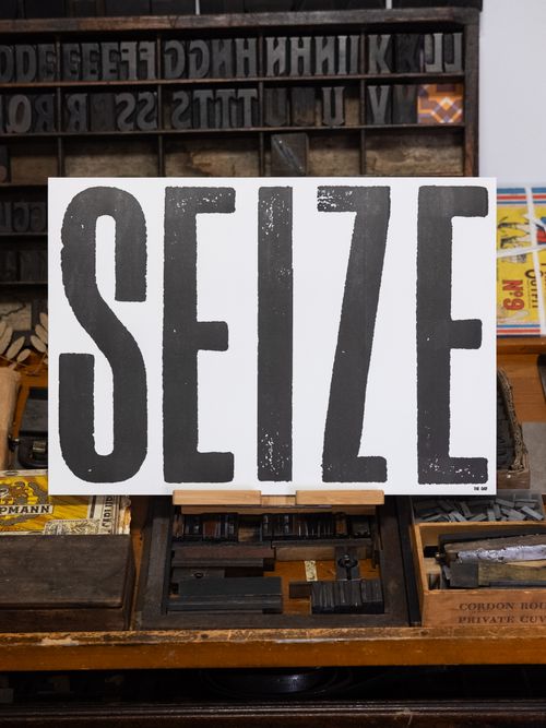 Seize The Day Letterpress Print - A3