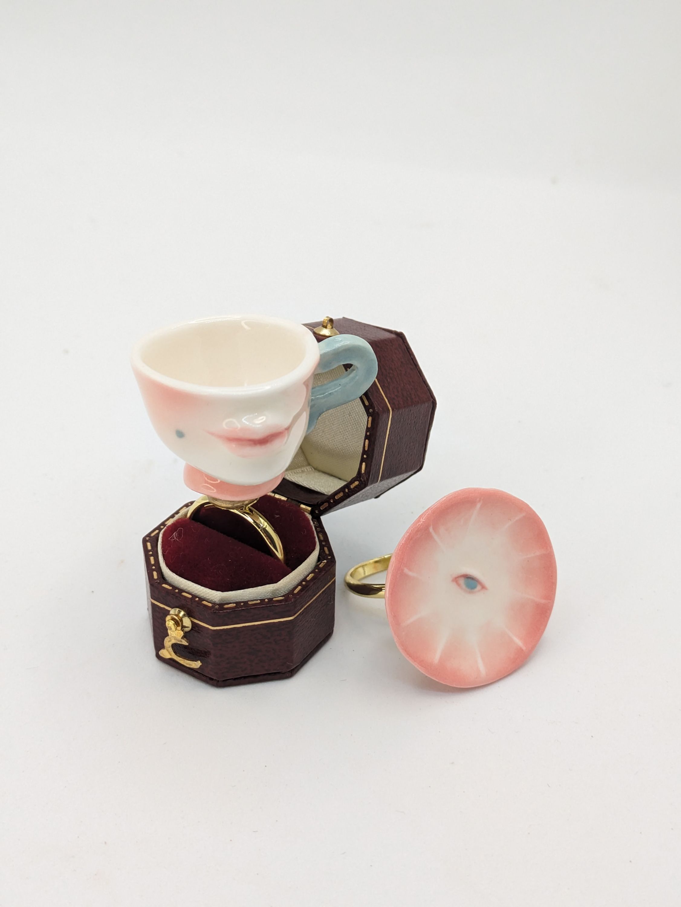 The Cup Theater Mini Porcelain Cup Plate Spining Ring