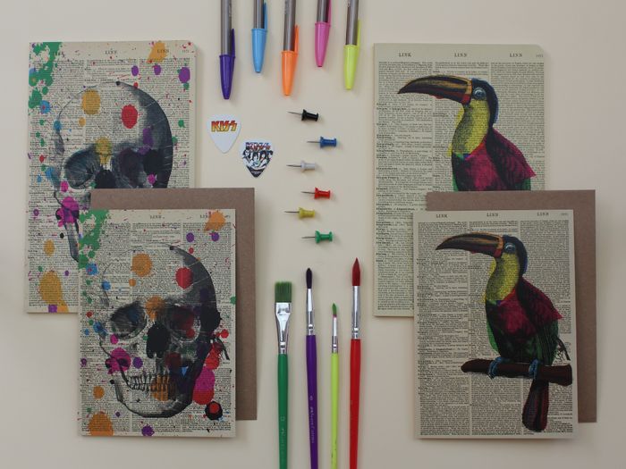 Dictionary Art Notebooks Collection