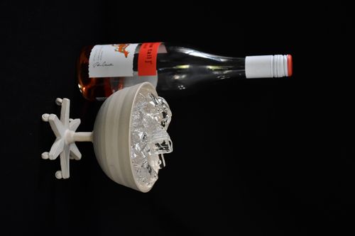 Wheel chair leg ice bowl